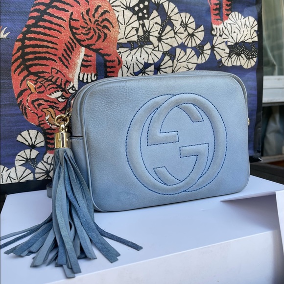 Gucci soho disco baby blue nubuck suede READ !! - Picture 2 of 12